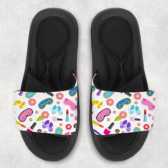 Other - Girls Play Makeup Design Memory Foam Hand Pressed Custom Flip Flop Sandal